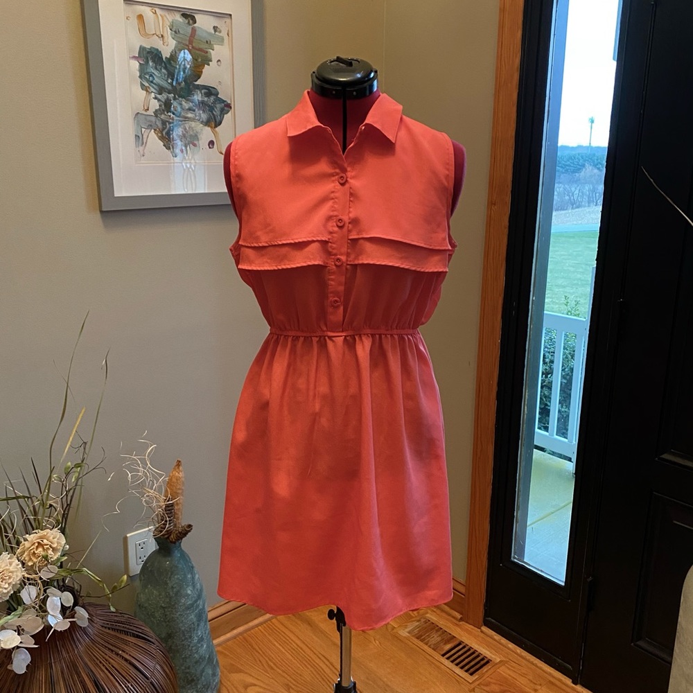Light weight high-low button up dress.
